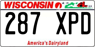 WI license plate 287XPD