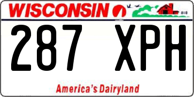 WI license plate 287XPH