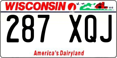 WI license plate 287XQJ