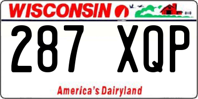 WI license plate 287XQP