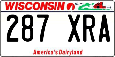 WI license plate 287XRA