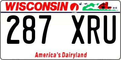 WI license plate 287XRU