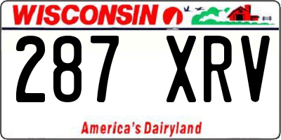 WI license plate 287XRV