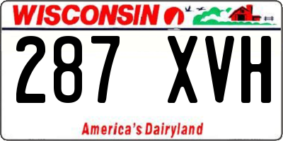 WI license plate 287XVH