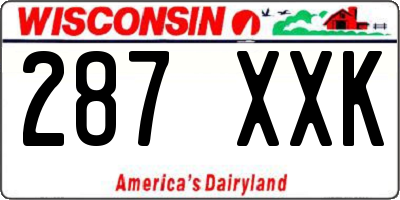 WI license plate 287XXK