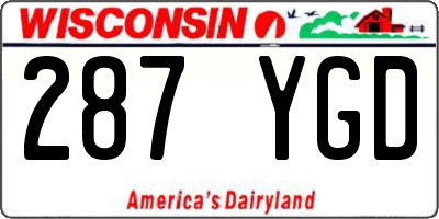 WI license plate 287YGD