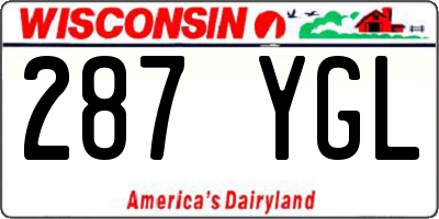 WI license plate 287YGL