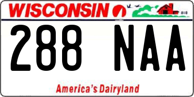 WI license plate 288NAA