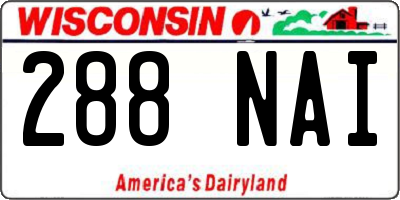 WI license plate 288NAI