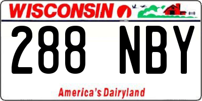 WI license plate 288NBY