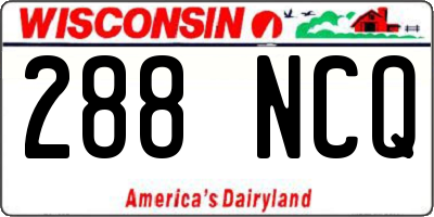WI license plate 288NCQ