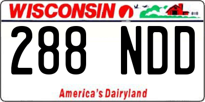 WI license plate 288NDD