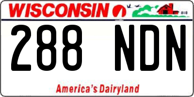 WI license plate 288NDN