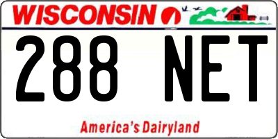 WI license plate 288NET