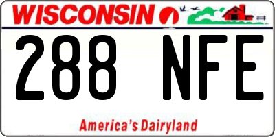 WI license plate 288NFE