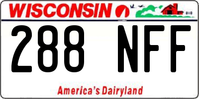 WI license plate 288NFF