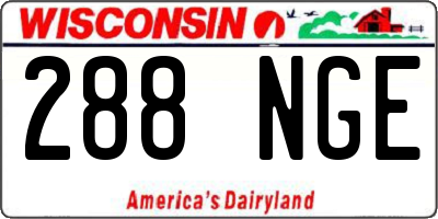 WI license plate 288NGE