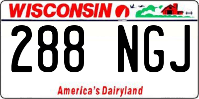 WI license plate 288NGJ