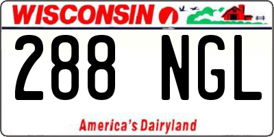 WI license plate 288NGL