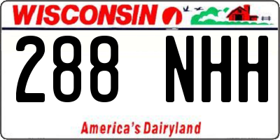 WI license plate 288NHH