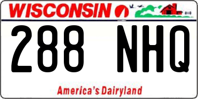 WI license plate 288NHQ