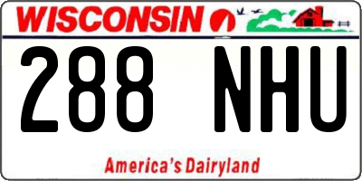 WI license plate 288NHU