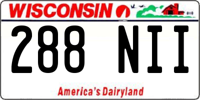 WI license plate 288NII