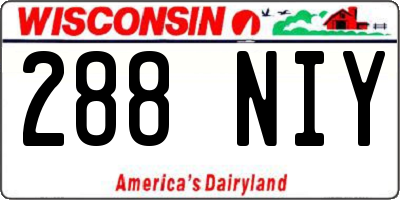WI license plate 288NIY