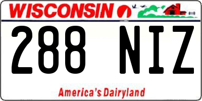 WI license plate 288NIZ