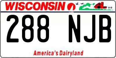 WI license plate 288NJB