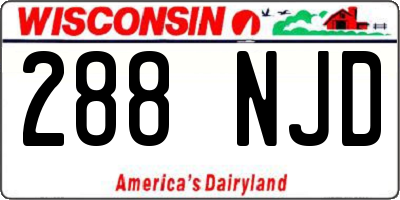 WI license plate 288NJD