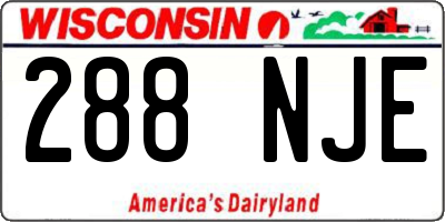 WI license plate 288NJE