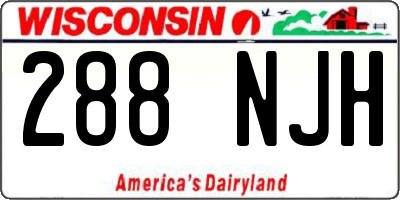WI license plate 288NJH