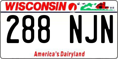 WI license plate 288NJN