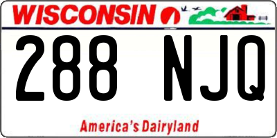 WI license plate 288NJQ