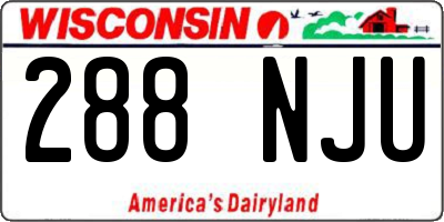 WI license plate 288NJU