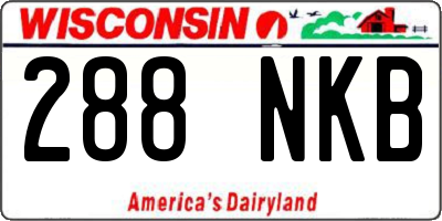 WI license plate 288NKB