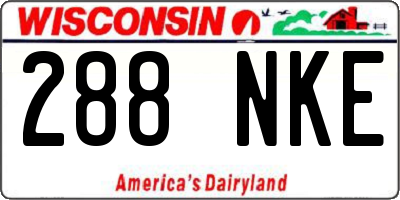 WI license plate 288NKE
