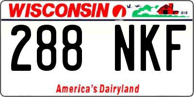 WI license plate 288NKF