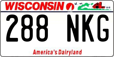 WI license plate 288NKG
