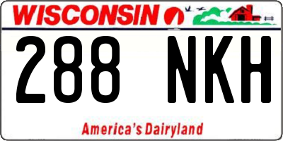 WI license plate 288NKH