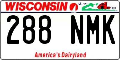 WI license plate 288NMK