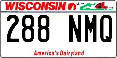 WI license plate 288NMQ