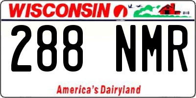 WI license plate 288NMR