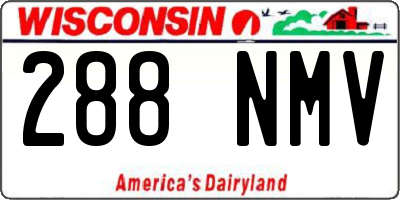 WI license plate 288NMV