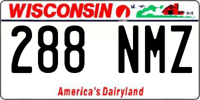WI license plate 288NMZ