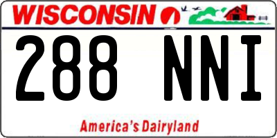 WI license plate 288NNI