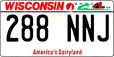 WI license plate 288NNJ