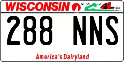 WI license plate 288NNS