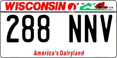 WI license plate 288NNV